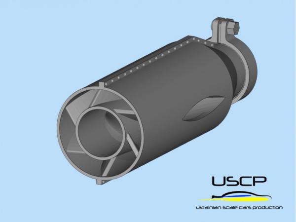 250 GTO Exhaust Pipes Set 1:24